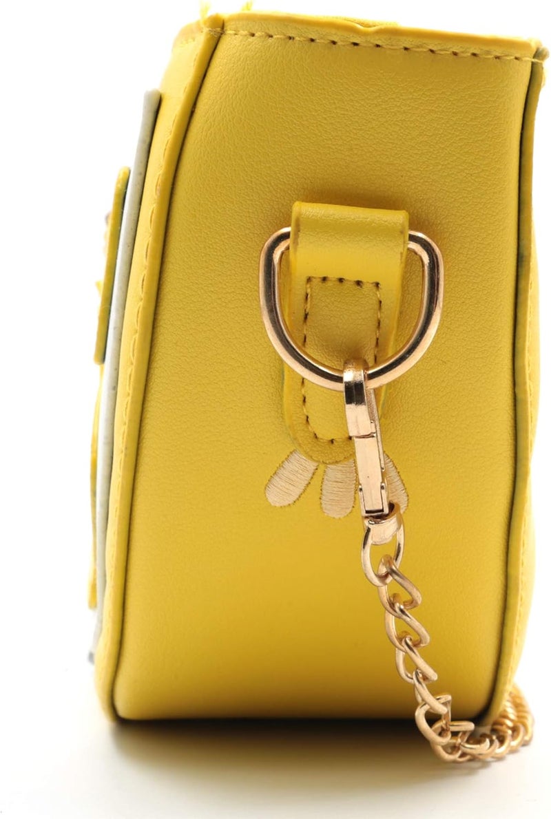 QiMing Orange CrossBody Purse Bag,PU Phone Shoulder Wallet for Women Girl - Image 3